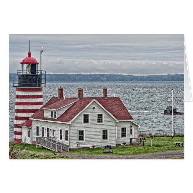 West Quoddy Head Lighthouse Card (Vorderseite (Horizontal))
