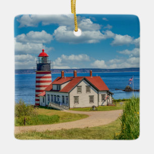 West Quoddy Head Lighthouse, Lubec, Maine Keramikornament