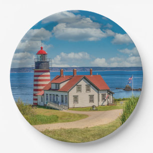 West Quoddy Head Lighthouse, Lubec, Maine Pappteller