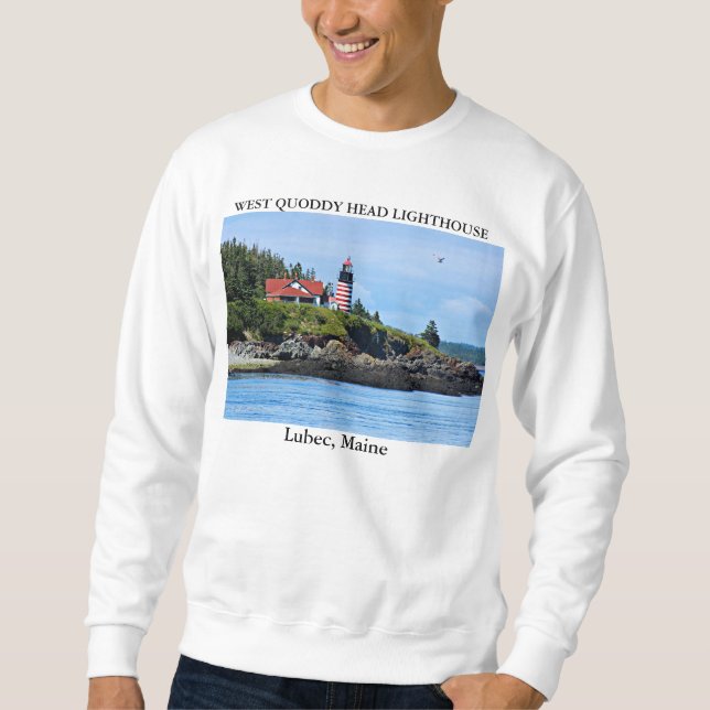 West Quoddy Head Lighthouse, Lubec Maine Sweatshirt (Vorderseite)