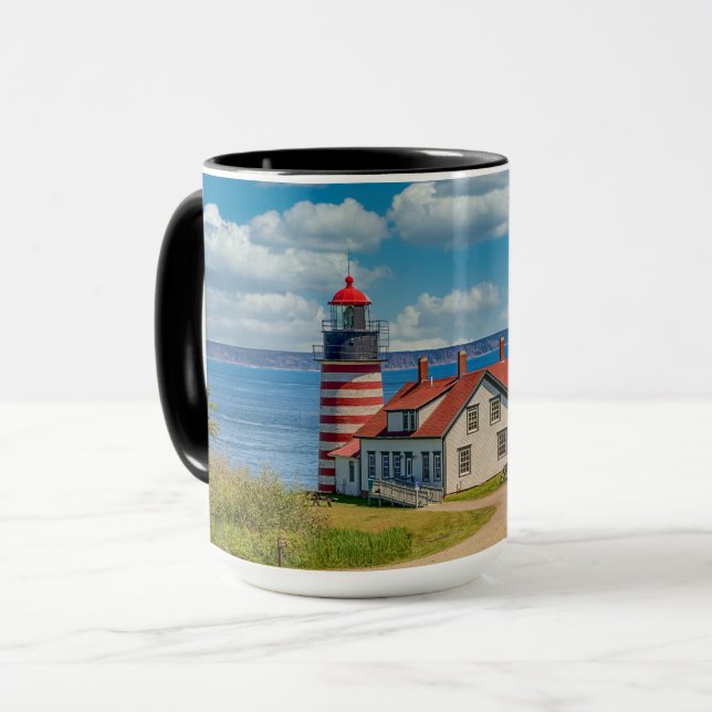 West Quoddy Head Lighthouse, Lubec, Maine Tasse (Vorderseite Links)