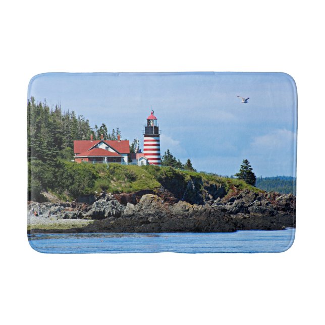 West Quoddy Head Lighthouse, Maine Badematte (Vorderseite)