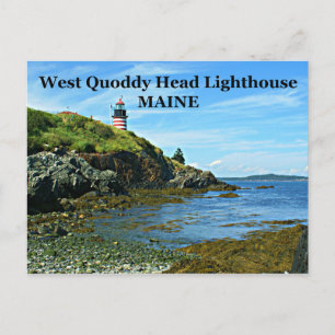 West Quoddy Head Lighthouse, Maine Postcard Postkarte
