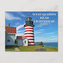 West Quoddy Head Lighthouse, Maine Postcard Postkarte