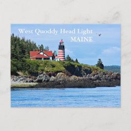 West Quoddy Head Lighthouse, Maine Postcard Postkarte