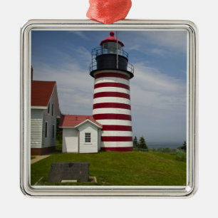 West Quoddy Head Lighthouse Staat Park ist Ornament Aus Metall