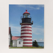 West Quoddy Lubec Maine Bicenntenial Lighthouse