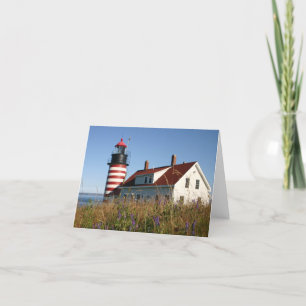 West Quoddy Maine Lighthouse Dankeskarte