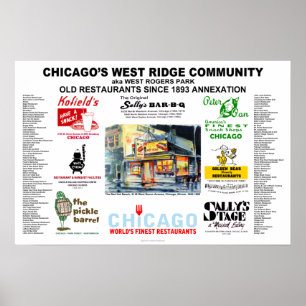 West Ridge Chicago Restaurants ALLES SIZES Poster