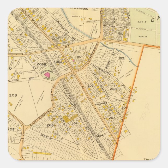 West Roxbury, Massachusetts 2 Quadratischer Aufkleber (Vorderseite)