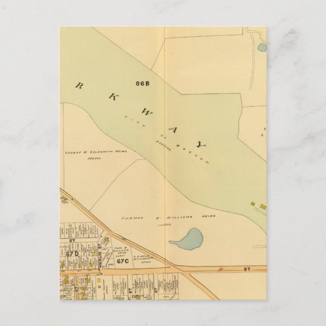 West Roxbury, Massachusetts 4 Postkarte (Vorderseite)