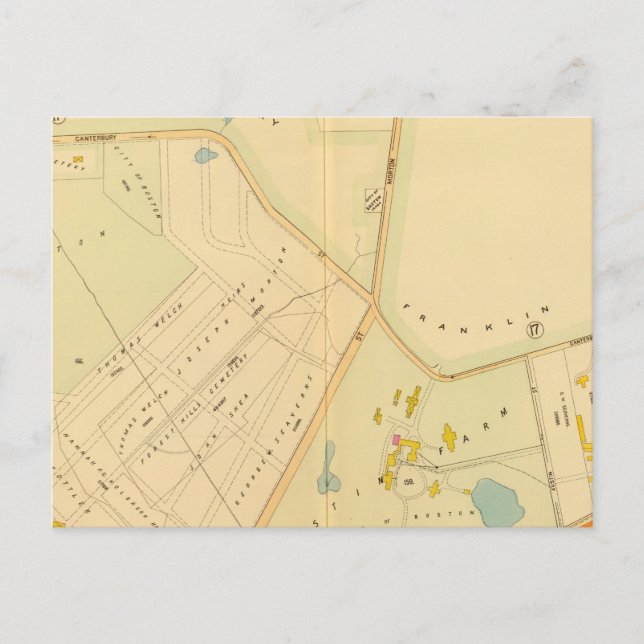 West Roxbury, Massachusetts Postkarte (Vorderseite)