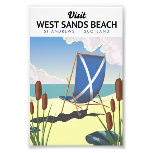 West Sands Beach, St Andrews Schottland Fotodruck