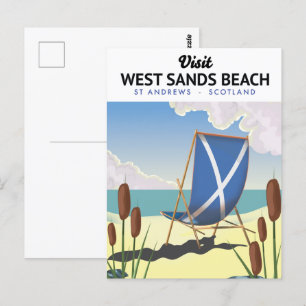 West Sands Beach, St Andrews Schottland Postkarte