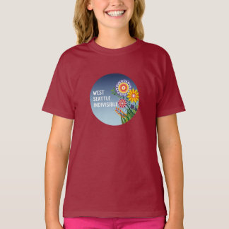 West Seattle Indivisible Kinder Blumen T-Shirt