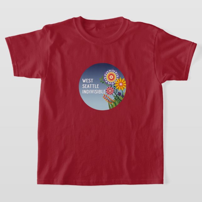 West Seattle Indivisible Kinder Blumen T-Shirt (Ablage )