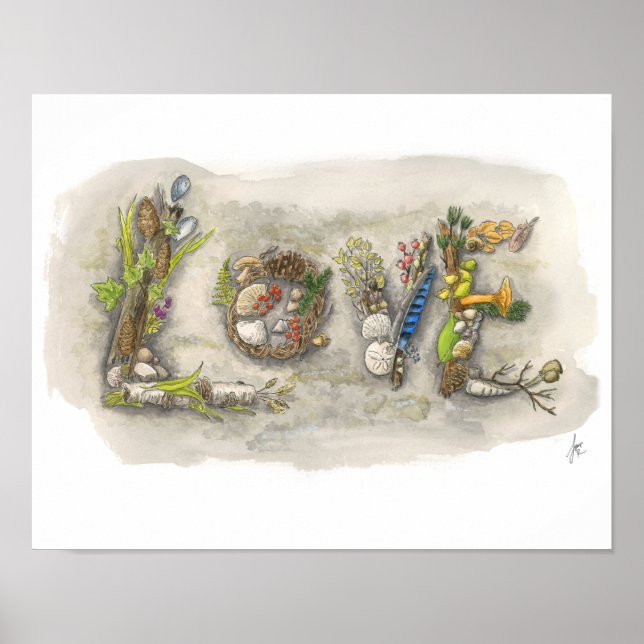 West Seattle Lincoln Park Poster "Liebe Rock" (Vorne)