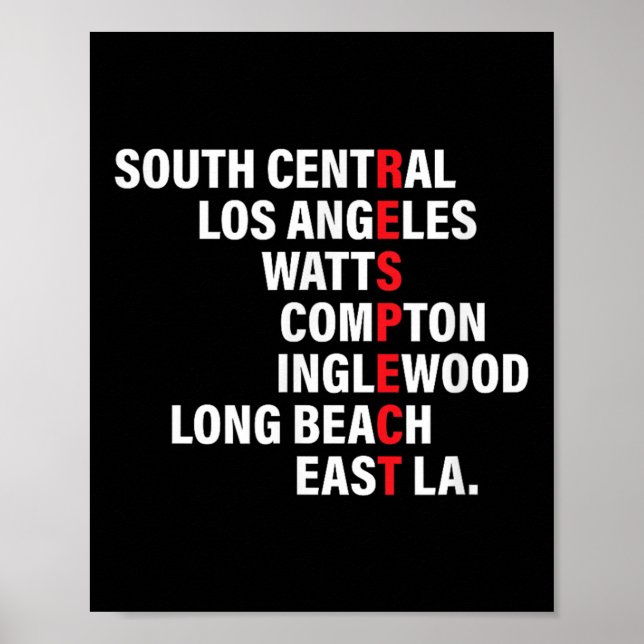 West Side Respekt Los Angeles Watts Compton Long B Poster (Vorne)
