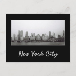 West Side Skyline B&W Postcard Postkarte