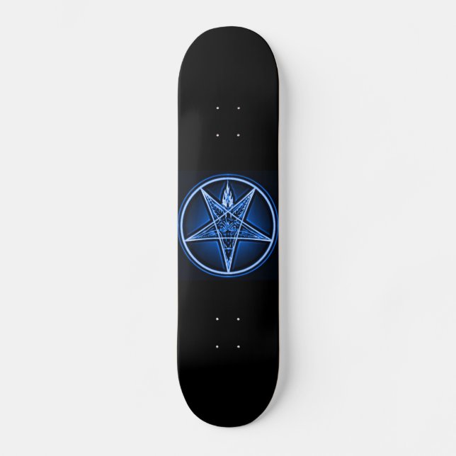 West Side Witch Deck - Baphomet Metallic Blue Deck Skateboard (Vorderseite)