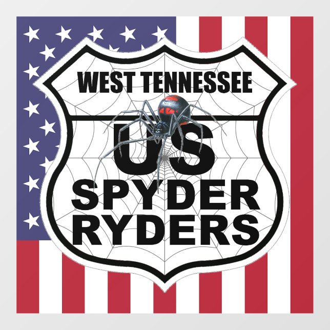 West Tennessee Chapter - Aufkleber Flagge & Logo (Blatt)