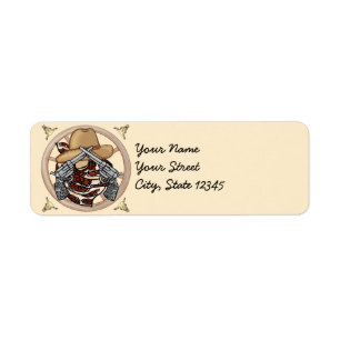 West Texas Cowboy-Adresse Labels