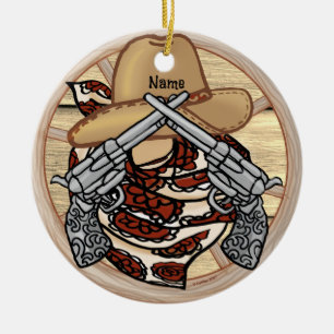 West Texas Cowboy Keramik Ornament