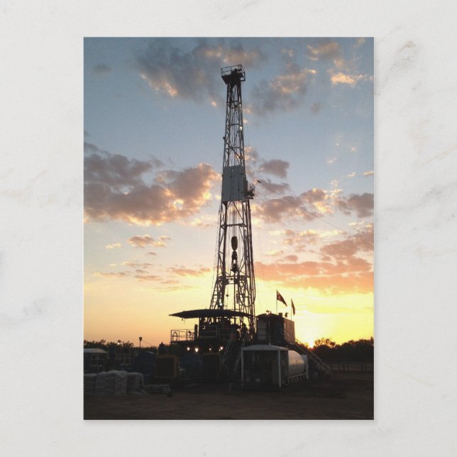 West Texas Drilling Postkarte (Vorderseite)