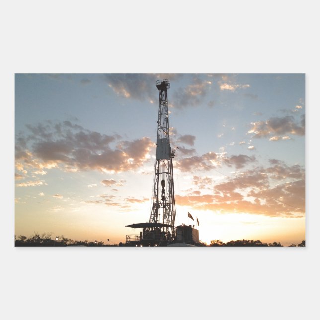 West Texas Drilling Rechteckiger Aufkleber (Vorderseite)
