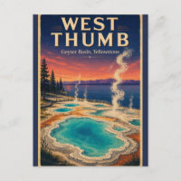 West Thumb Geyser Basin Yellowstone Vintage Reise