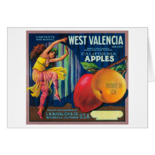 West Valencia Apple Crate LabelWatsonville, CA