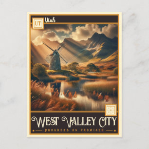 West Valley City, Utah   VINTAG Postkarte