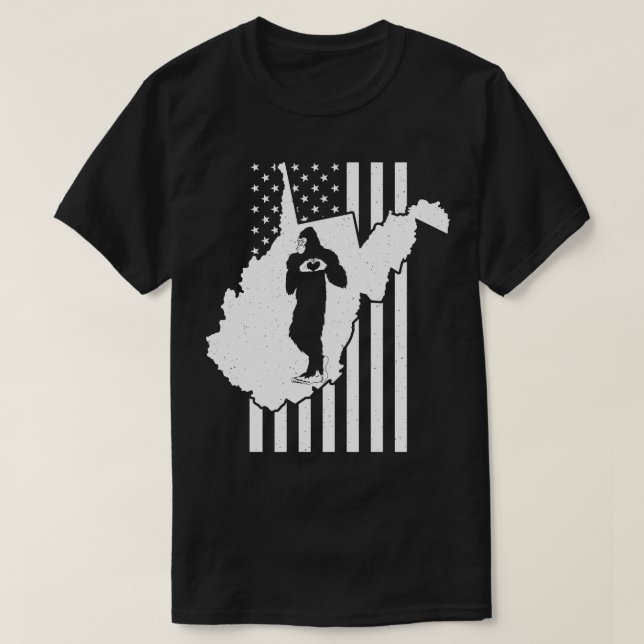 West Virginia American Flag T-Shirt (Design vorne)