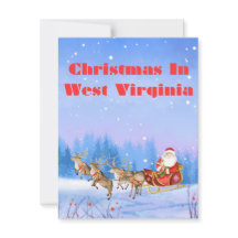 West Virginia anpassbare Weihnachtskarte