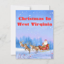 West Virginia anpassbare Weihnachtskarte Feiertagskarte