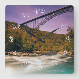 West Virginia, Babcock State Park Quadratische Wanduhr