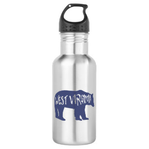 West Virginia Bear Edelstahlflasche