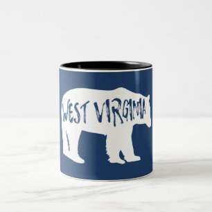 West Virginia Bear Zweifarbige Tasse