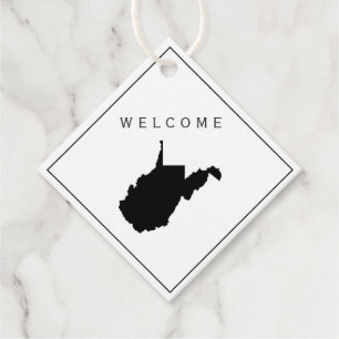 West Virginia Begrüßungsbeutel Tag Hochzeit Geschenkanhänger