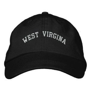 West Virginia bestickt Cap Stone Schwarz/Weiß Bestickte Kappe