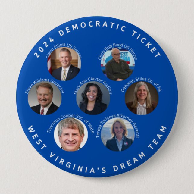 West Virginia (CD-1) Dream Ticket Button (Vorderseite)
