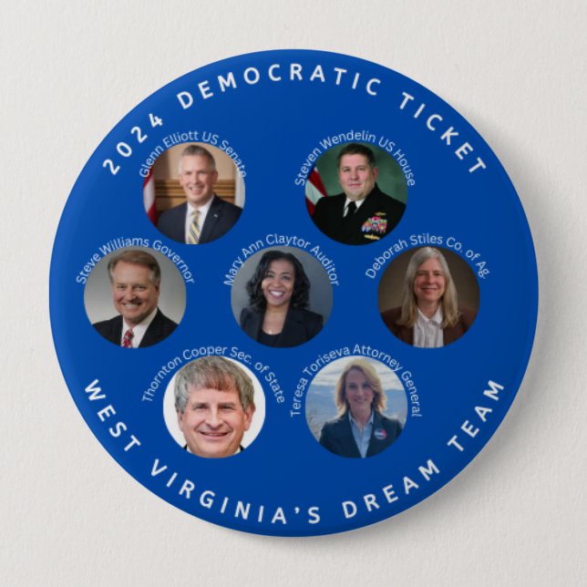 West Virginia (CD-2) Dream Ticket Button (Vorderseite)