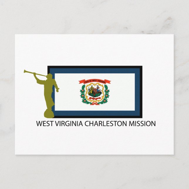 WEST VIRGINIA CHARLESTON MISSION LDS CTR POSTKARTE (Vorderseite)