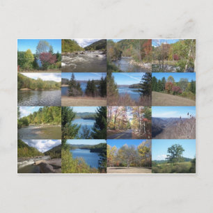 West Virginia Collage Postkarte