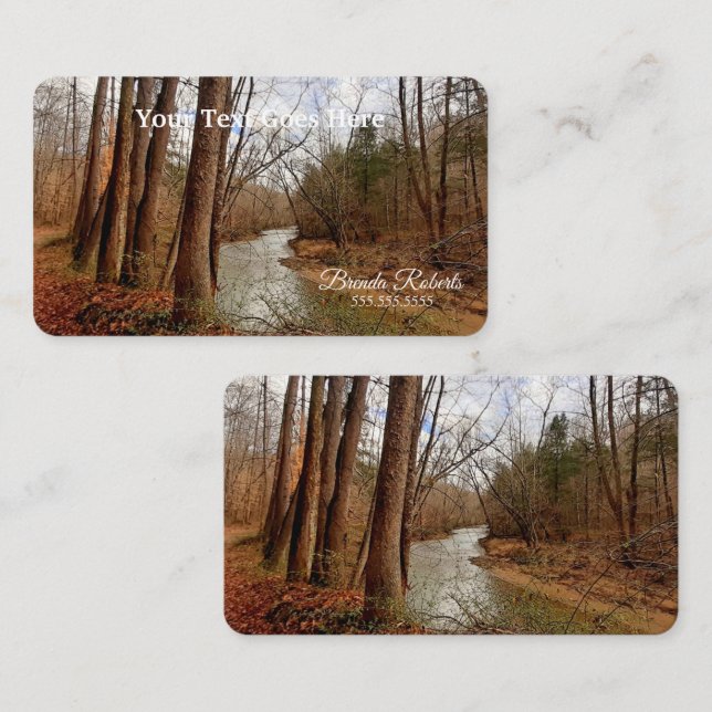 West Virginia Creek Fotografy Business Cards Visitenkarte (Vorne/Hinten)