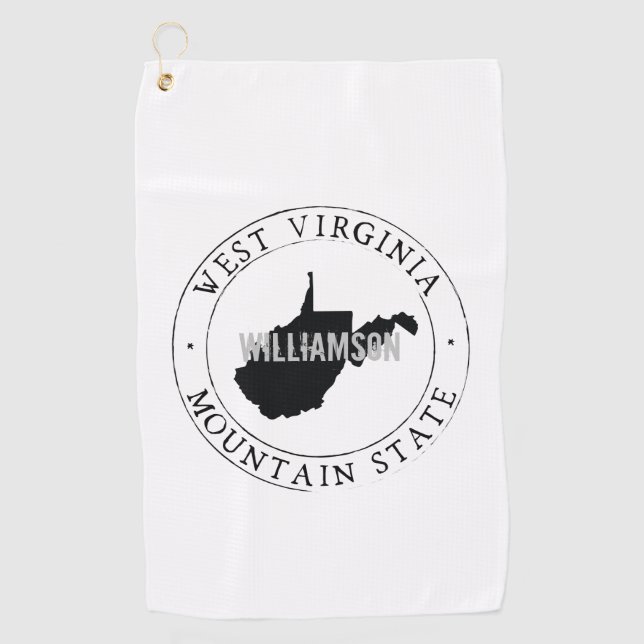 West Virginia Custom Golf Towel Golfhandtuch (Vorderseite)