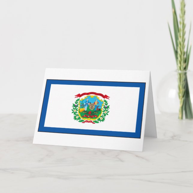 West Virginia Flag Karte (Vorderseite)