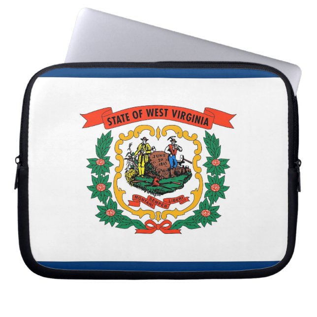 West Virginia Flag Laptop Sleeve (Vorderseite)