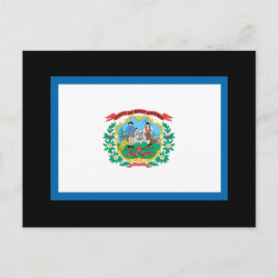 WEST VIRGINIA FLAG POSTKARTE