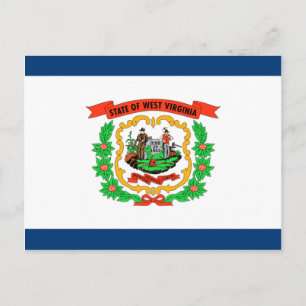 West Virginia Flag Postkarte